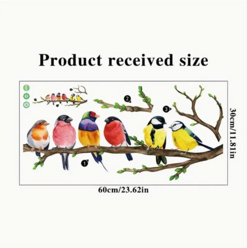 Birds Pattern Wall Decal – Self-Adhesive Wall Stickers