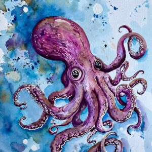 Octopus Painting Print