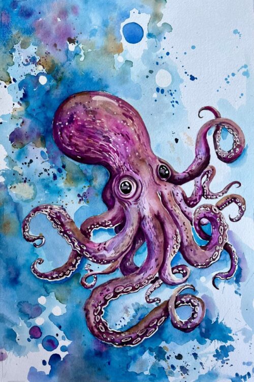 Octopus Painting Print