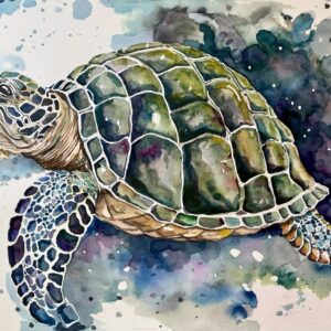 Turtle Painting Print