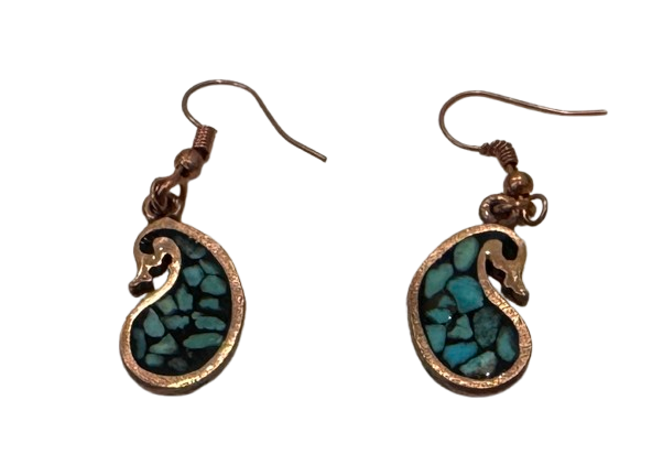 Hand-Made Turquoise Copper Jewelry Set - Image 2